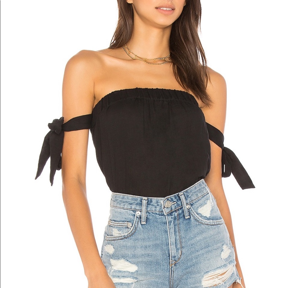 By The Way Off The Shoulder Black Top Small